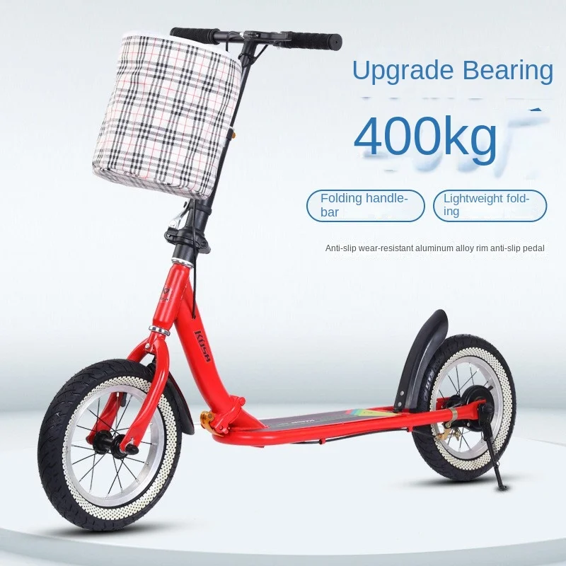 ZHIO-Two-Wheeled Folding Mobility Scooter For Adults College Campus Handbrake Camping Youth