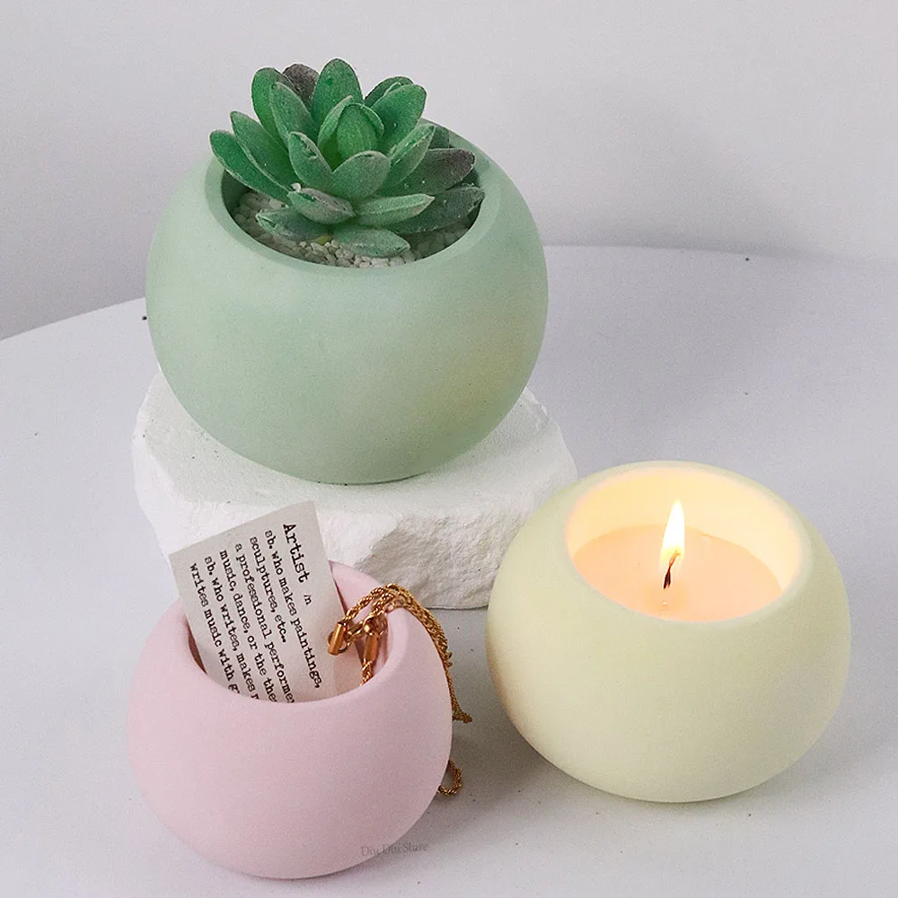 Silicone Mold for DIY Candle Jar and Succulent Vase Crafting