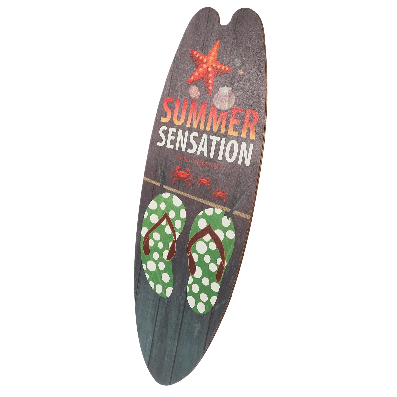 

Wood Surfboard Sign Ornaments Wooden Hanging Surfboard Plaque Wall Decor Beach Coastal Summer Nautical Welcome Decorations