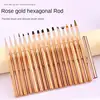 1PCS Nail Art Brush 6-16mm Line Painting Drawing Pen Acrylic Gel UV Extension Brush Nail Stripes Lines Liner DIY Manicure Tools 1