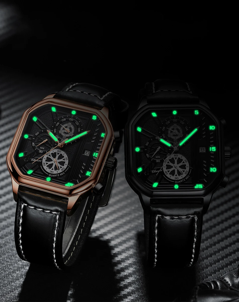 Men's Quartz Wristwatches Man Watch Alloy Strap Leather Waterproof Sports Clock Luxury Male Watches for Men Automatic Wristwatch