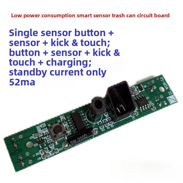 Multifunktionale Smart-Mülleimer-Leiterplatte – Bewegungssensor + Kick-Touch + Tastensteuerung + wiederaufladbar, geringer Stromverbrauch 52 mA – Detail 6