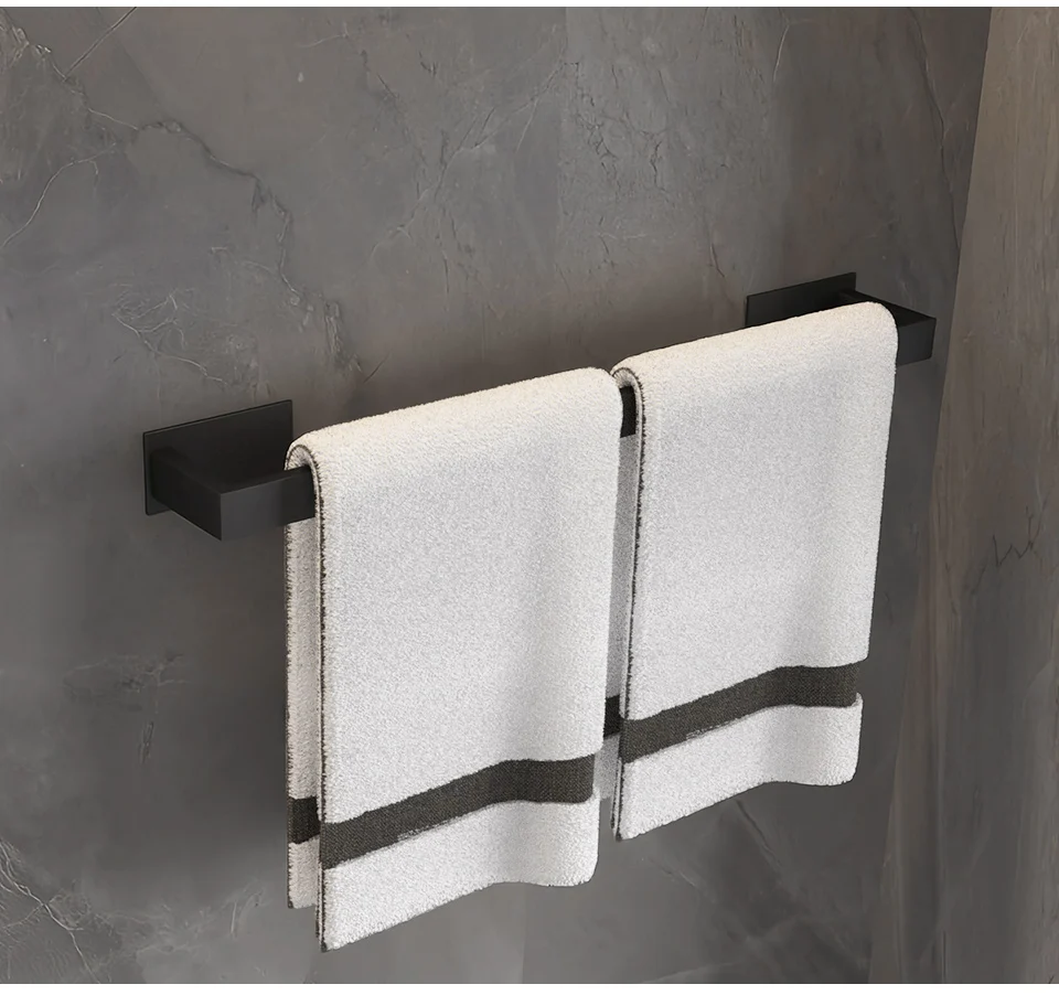Black Self Adhesive Bath Set image 3