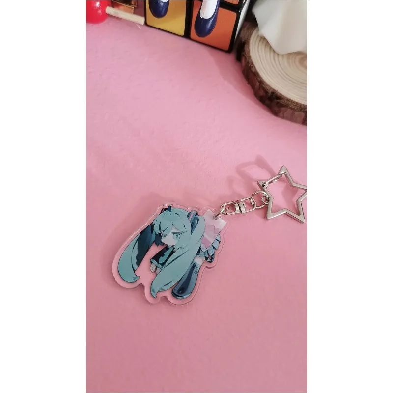 Charming Hatsune Miku Acrylic Keychain - Cute Anime Pendant