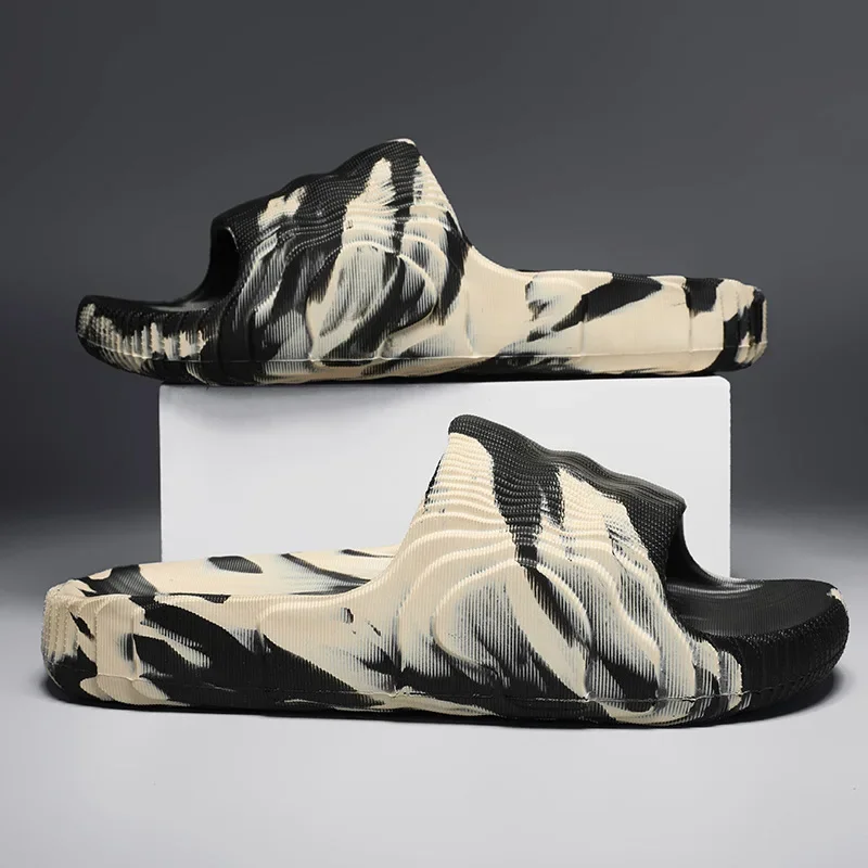 Casual Camouflage Thick Bottom Beach Men's Slippers Home Fashion Cross-border Coconut Male Slippers Slip-on Sandals