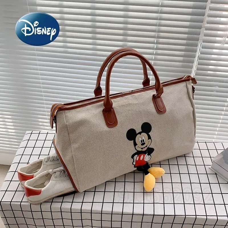 2023New Disney Mickey Fashion Suitcase Travel Tote Bag Men's and Women's  Luggage Bag Large Capacity One-shoulder MessengerPU Bag