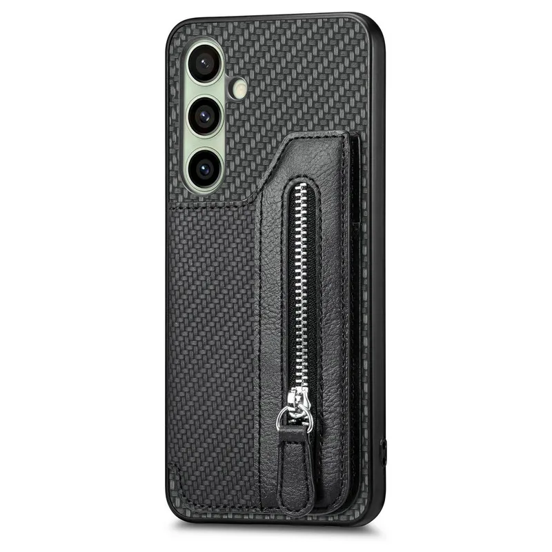 Luxury Leather Zipper Wallet Phone Case