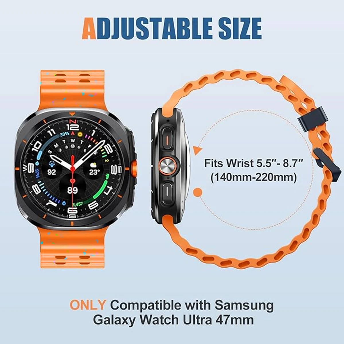 Silicone Sport Strap for Smartwatch - Durable and Comfortable Bracelet Accessory