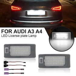 2pcs For Audi A1 A3 S3 8P A4 S4 B6 B8 LED License Number Plate Light Lamp For A6 RS6 S6 C6 C7 A5 S5 Q3 Q5 Q7 A8 S8 Error Free