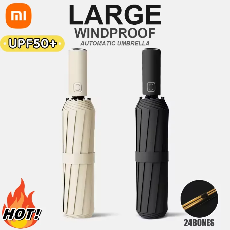 Automatic Umbrella Xiaomi Mijia 24 Bone Solid Color Collapsible Umbrella Outdoor Sunshade UV Protection mini umbrella,folding umbrella,automatic umbrella,wind resistant umbrella,sun umbrella,automatic sun umbrella
