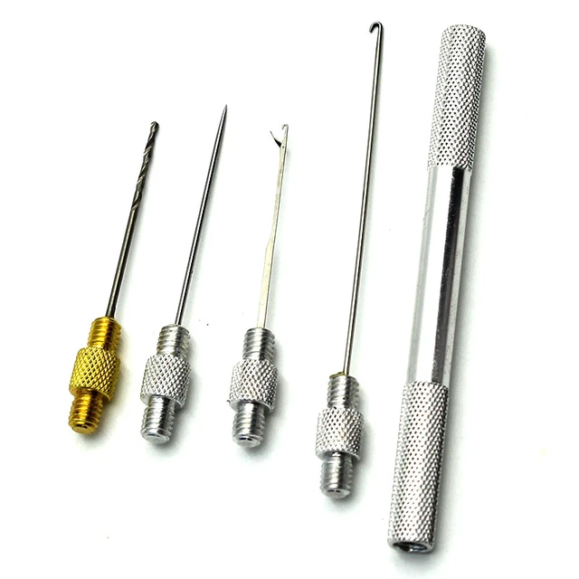 6Pcs Carp Fishing Knot Puller Baiting Needles Boilie Bait Drill