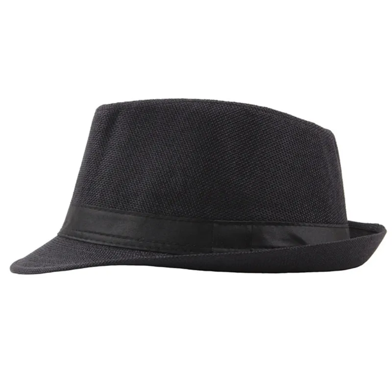 Men's Fedora Jazz Cotton Linen Hat Summer Retro Bowler Hats Unisex Outdoor fedora hat
