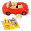 Camping Sports Car Play House Amusement Park Anime Family Roles Cartoon Convertible Toys Cars Pvc Model Kids Birthday Gift Set 1