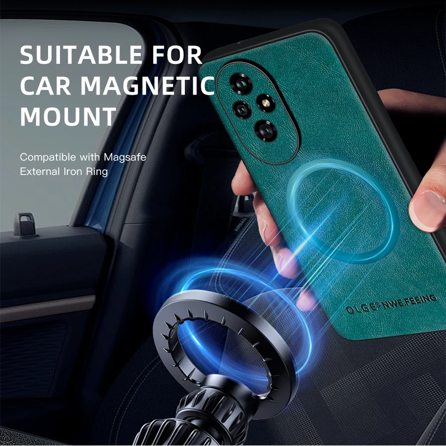 Magnetic Faux Leather Phone Case with Enhanced Protection