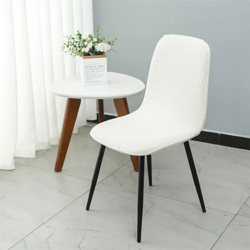 Thickened Elastic Shell Chair Cover Hotel Restaurant Armless Chair Cover Dining Room Solid Color Chair Cover Home Textile 6