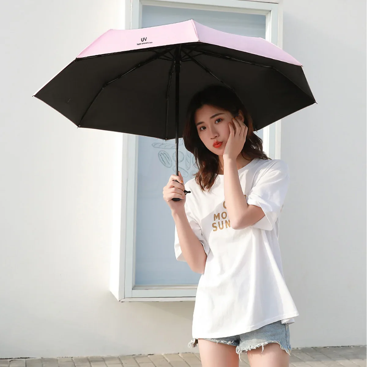 Mini Folding Automatic Umbrella Anti UV Rain Sun Umbrella Fashion Portable Windproof Light Women Men Children Parasol