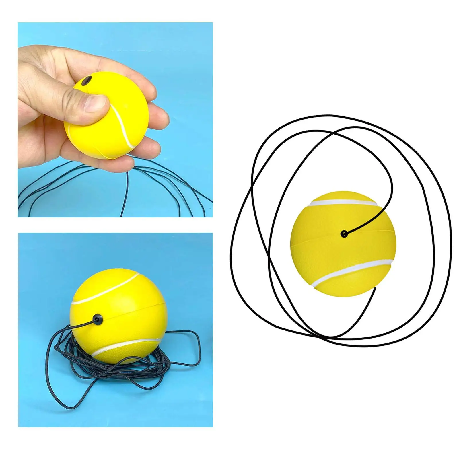Tennis Training Ball with String Self Practice Elastic for Tennis