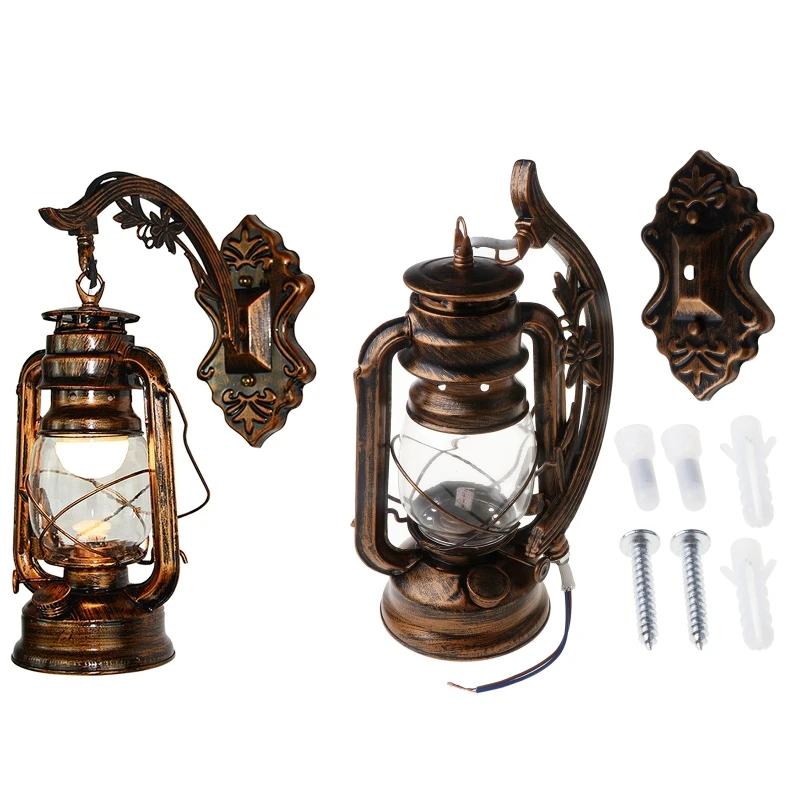 

YYSD Винтаж светодиодный настенный светильник ретро керосиновый настенный светильник в европейском античном стиле светильник