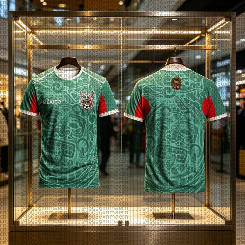 2026 Men's Mexico Football Soccer with A Crew Neck Training Uniform Sports Jers…