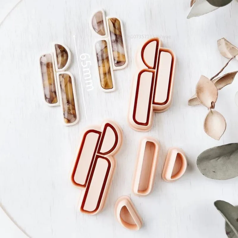 Abstract Symmetry Polymer Clay Cutters Faux Stone Dangle Clay Cutting for Earrings Jewelry Pendant Embossing Ceramics Tools polymer clay cutter pottery clay tools pottery clay carving tools