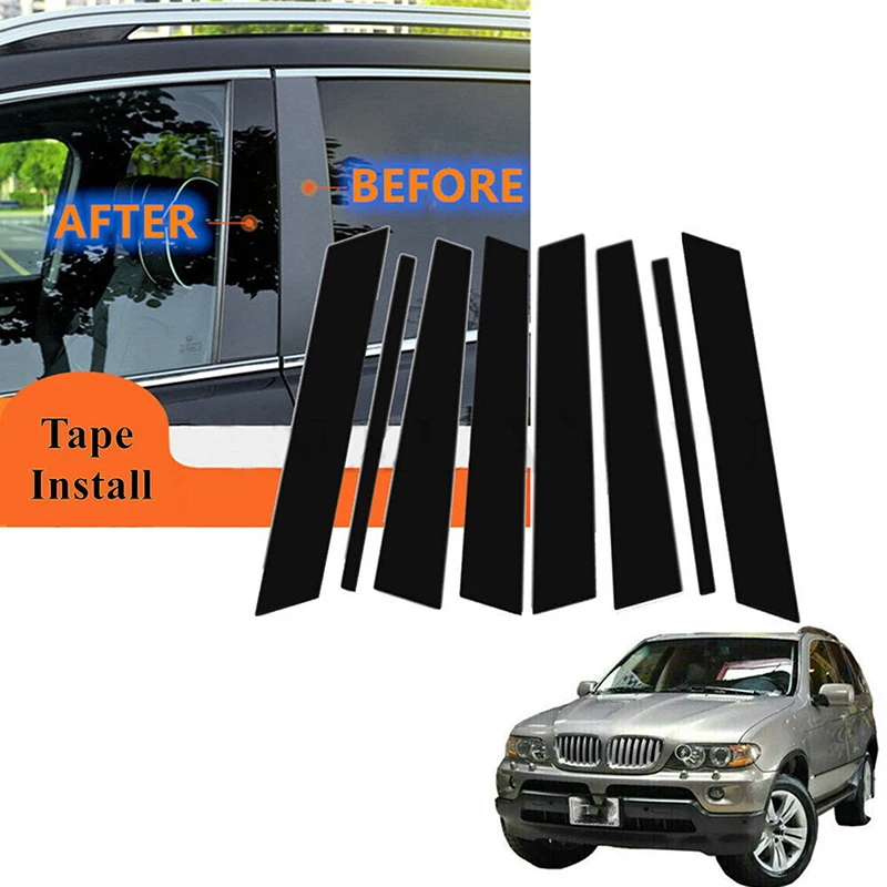 8PCS   BMW X5 E53 2000 2001 2002 2003 2004 2005 2006 ڵ ܰ â Ʈ Ŀ BC Į ƼĿ