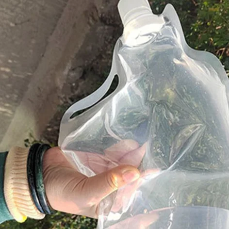 1-10PCS 2L 투명한 물통 휴대용 접이식 물통 누출 없음 캠핑 하이킹 사이클..