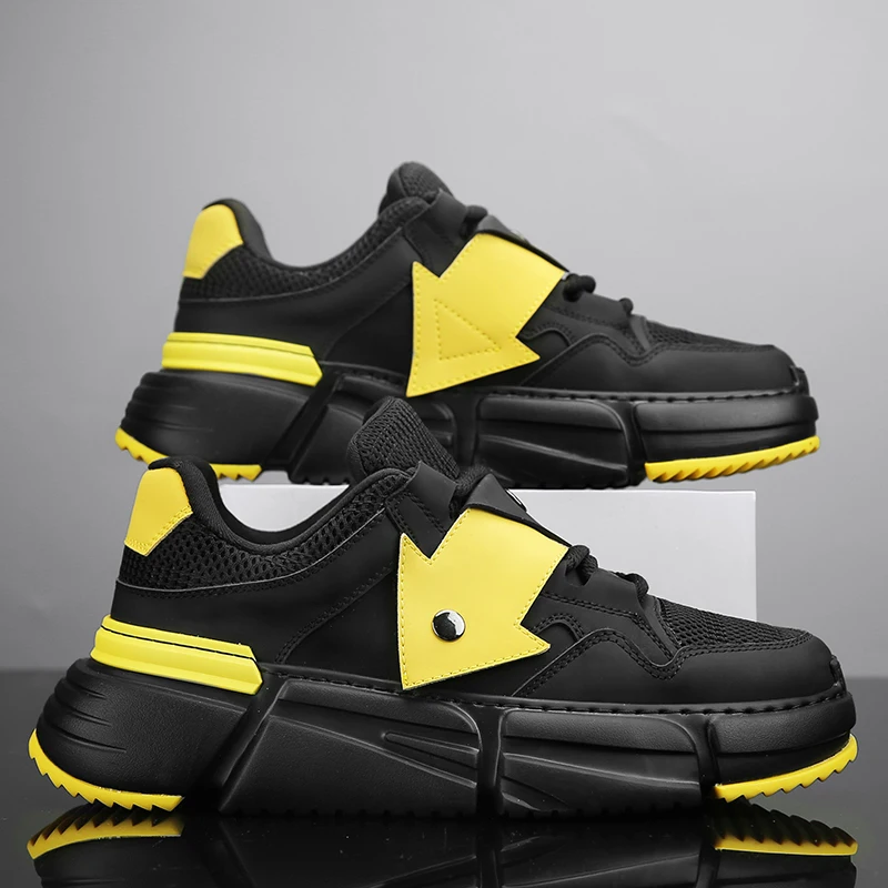 

Trend Men Casual Sneakers Leather lace-up Men's Designers Shoes Comfortable Anti-slip Men Platform Sneakers Zapatos De Hombres