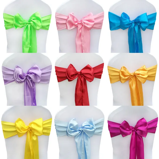 Ceintures à nœud de chaise en Satin, 6 pièces, nœuds de chaise de mariage, attaches papillon pour fête, événement, hôtel, Banquet, décorations pour la maison, cadeaux, nouvelle collection 2