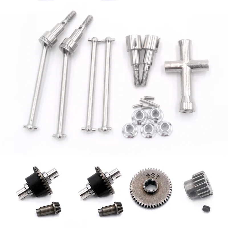 Metal Differential And Drive Shaft Set For SCY 16101 16102 16103 16201 Pro 1/16 Brushless RC Car Upgrades Parts Accessories