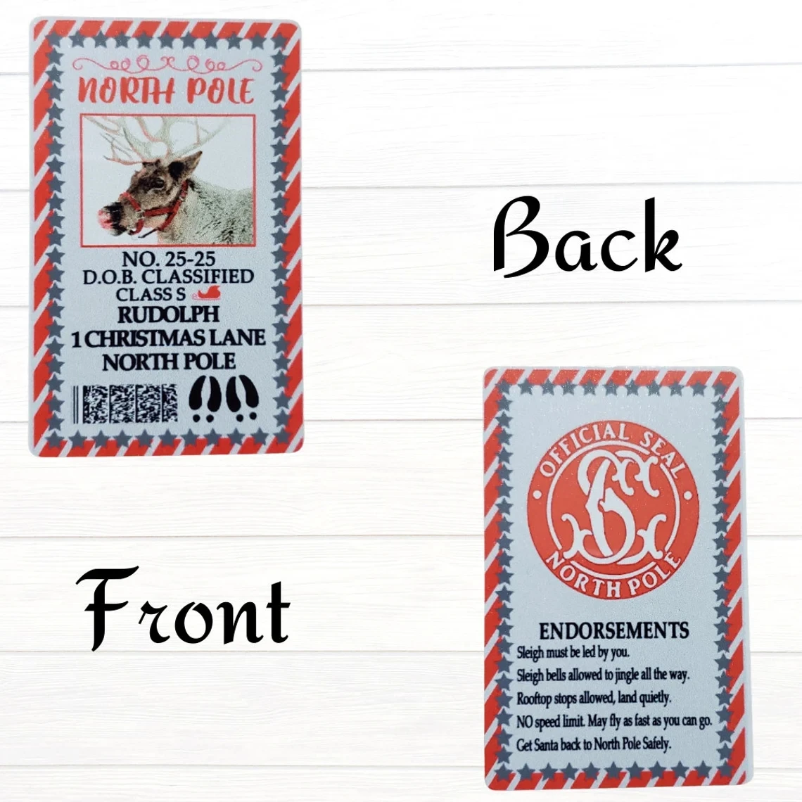 thumbnail image 1 of Creative Santa Claus Flight License Christmas Eve Driving Licence Gift Children Kids Xmas Decoration Home Decor 2022 New Year, 1 of 5