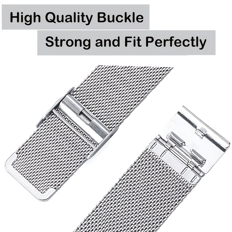 Stylish Steel Mesh Watchband with Quick Release