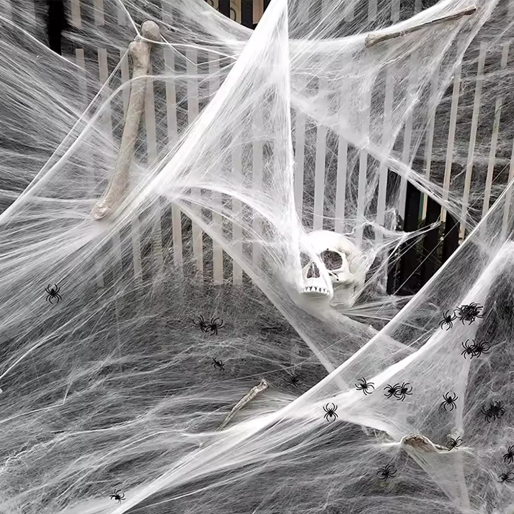 Halloween Decoration Artificial Spider Web for Bar Haunted House Scene Props