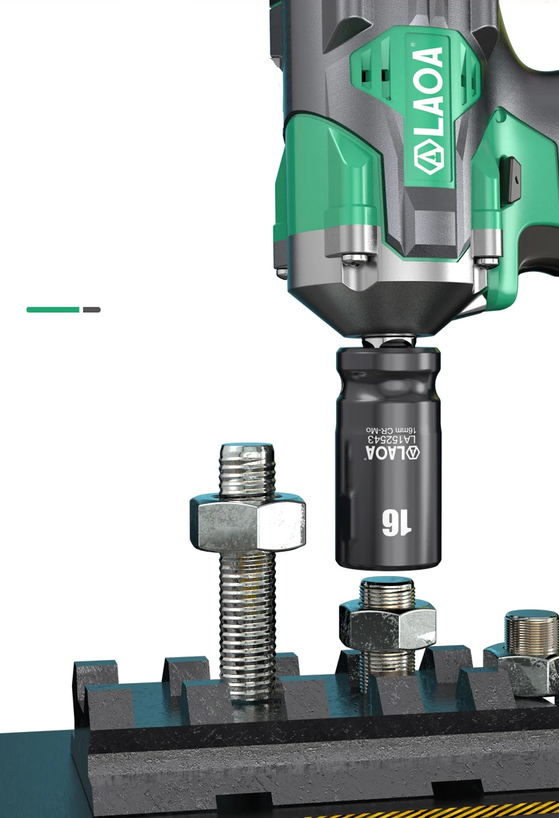 LAOA 8-34 mm Sechskant-Steckschlüssel, 1/2 Zoll Kopf, für Ratschenschlüssel, Bohrmaschine, Drehmomentschlüssel, tiefe Hülse für pneumatische Elektrowerkzeuge – Detail 6