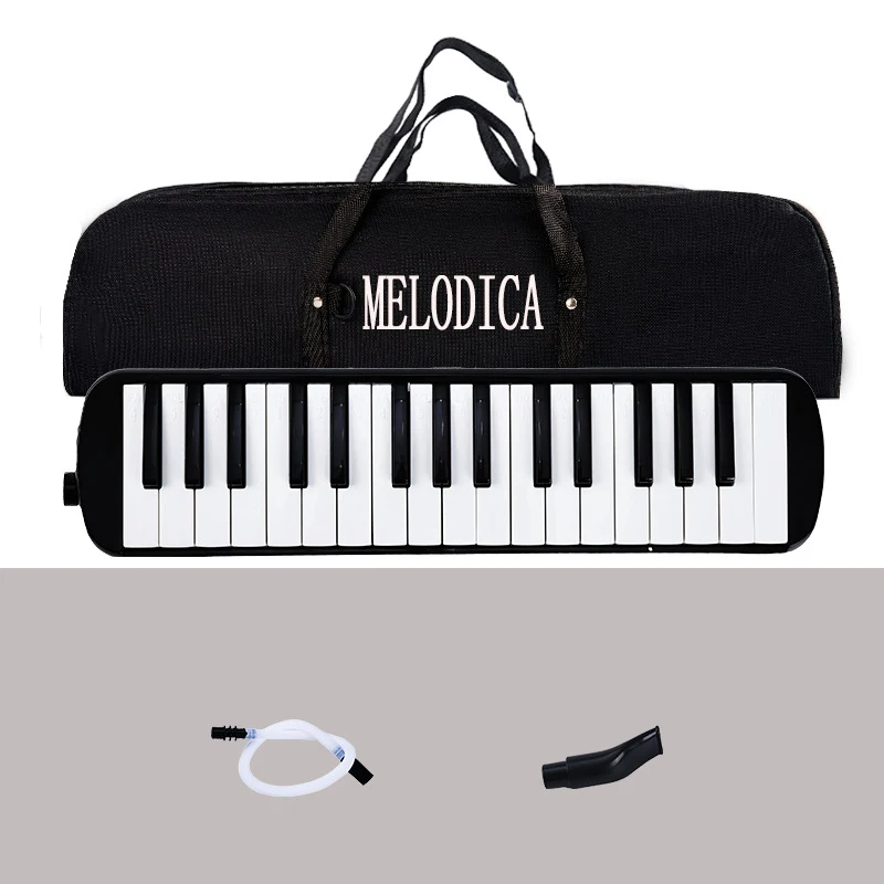 Portable 32-Key Melodica with Carrying Bag and Mouthpiece