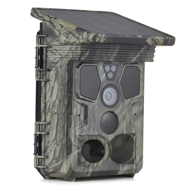 4K 50MP Solar Trail Camera 120° Detection Angle Game Camera Night  IP65 Waterproof Hunting Camera for Wildlife Monitoring 6