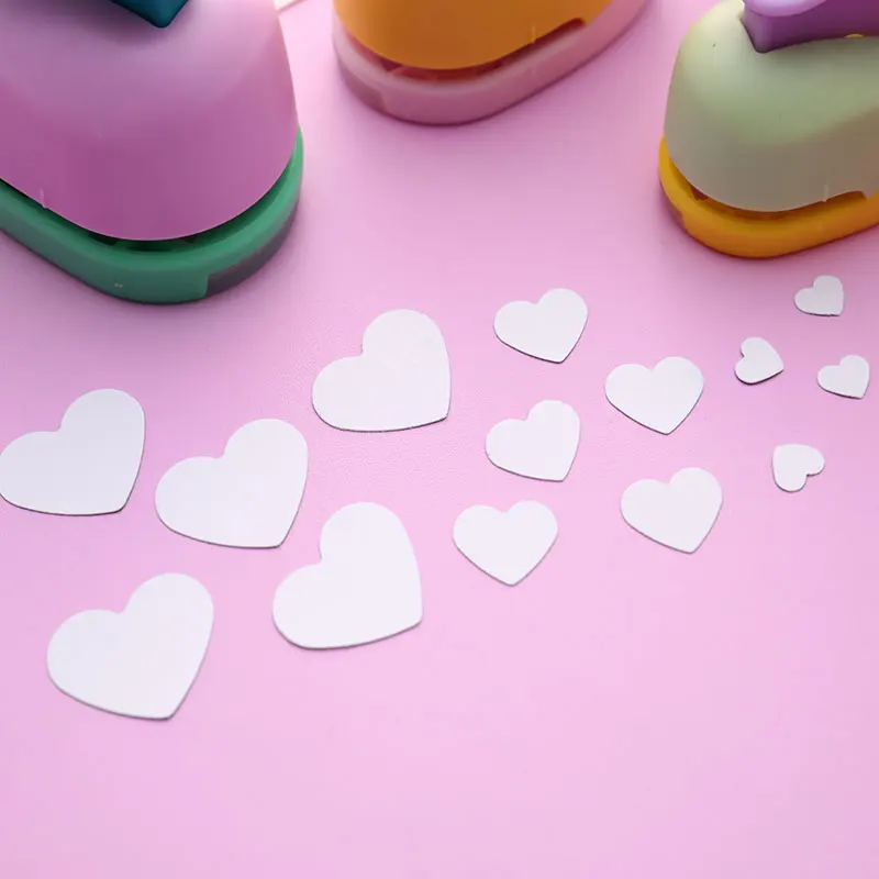 1PC Plastics Heart Hole Punch DIY Embossing Device Children's Educational Embossing Machine Manual Paper Cutter School Supplies paper cutter,paper punch,hole punching tools,paper craft punch,embossing maker