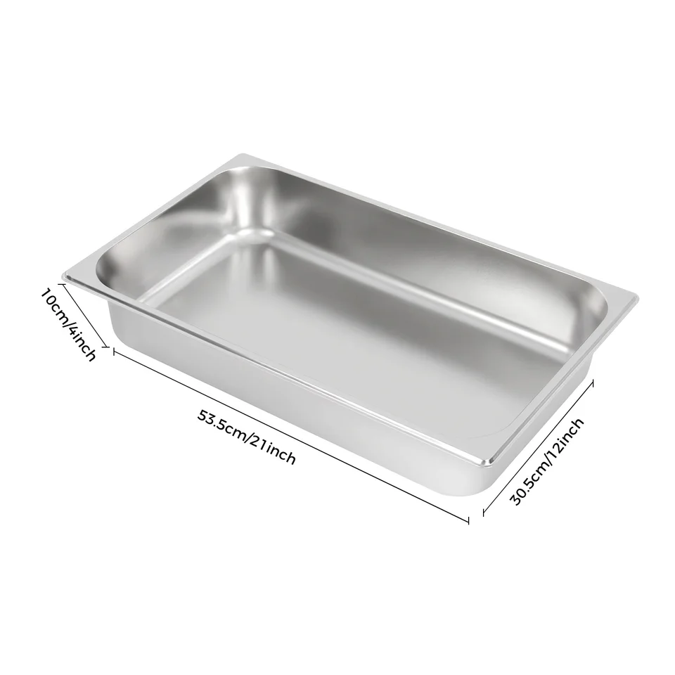 Stainless Steel Steam Table Pans Set with Lids