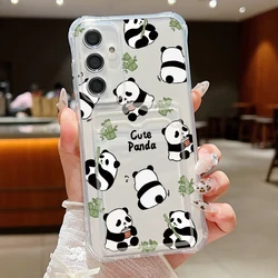 Panda Design Card Holder Phone Case Cover - Samsung A36 (A662)