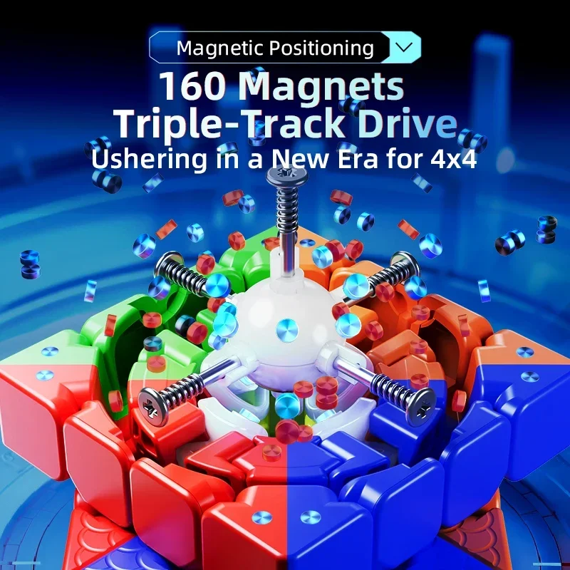MOYU AOSU V7 Magnetic Magic Cube 4x4 Professional Speed Puzzle Children's Gift Toy Aosu 4×4 Speedcube Cubo Magico for Games 6