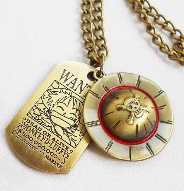 

Japanese Anime One Piece Pendant Women Necklace Accessories Cosplay Luffy Zoro Sanji Manga Titanium Jewelry Men Neck Chain Gift