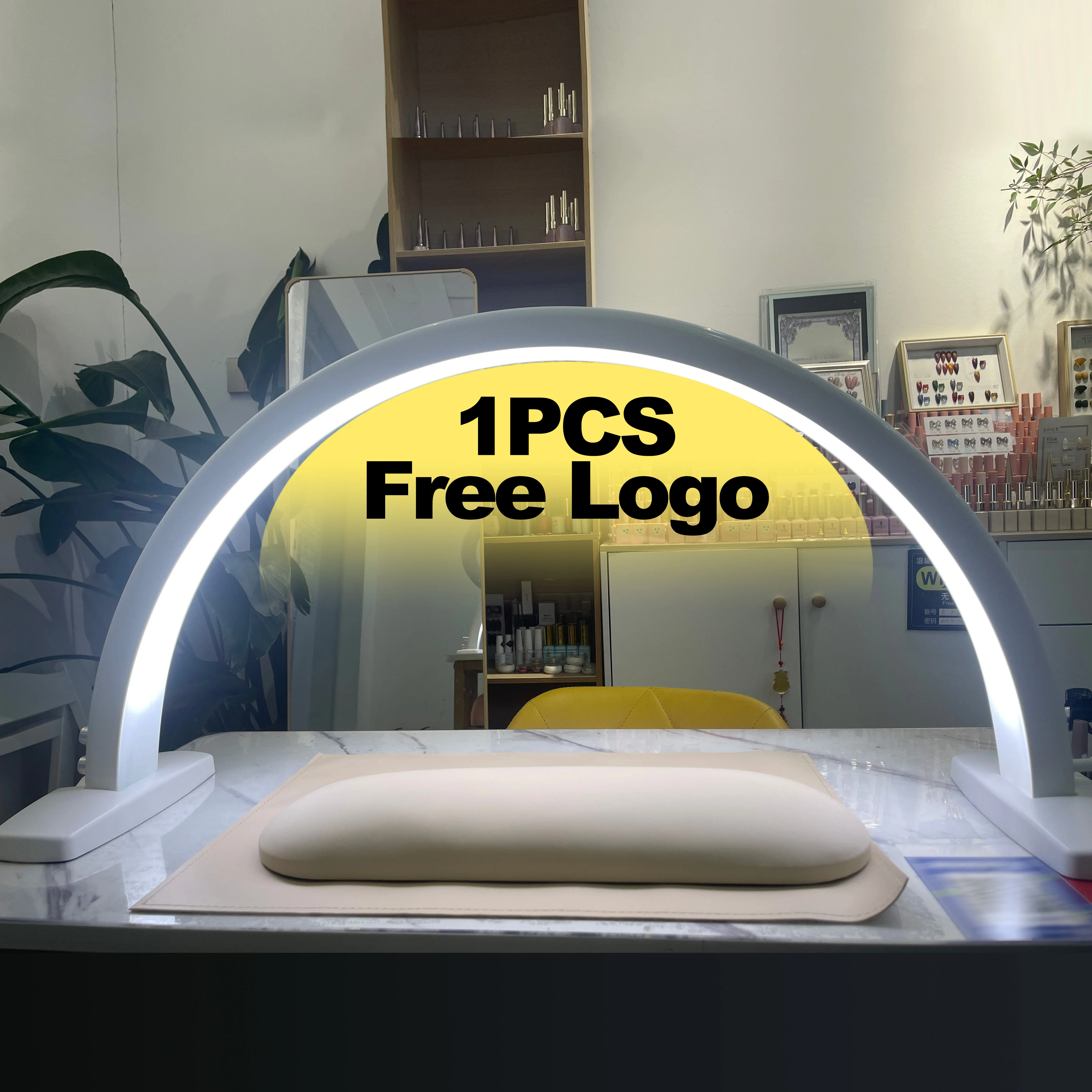 48W knob beauty salon lighting BI color half moon shaped nails care