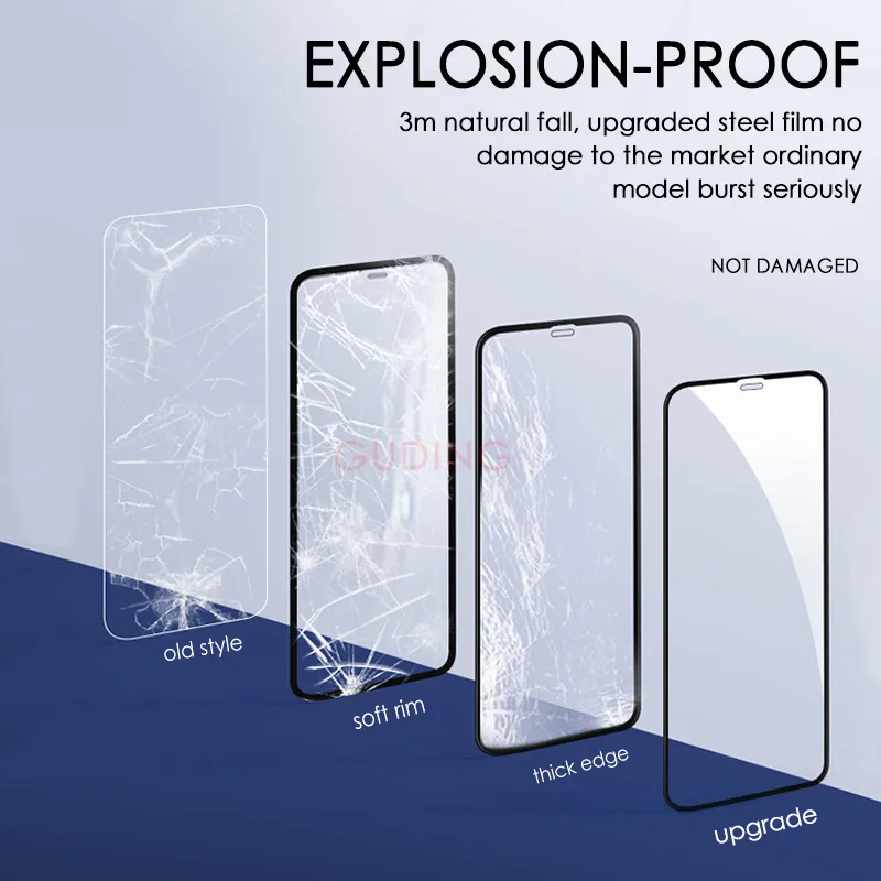 Vetro protettivo a copertura totale per iPhone 11 12 Pro XS Max X XR Protezione schermo per iPhone 7 8 6 Plus SE 2020 11 12 Vetro - immagine 5