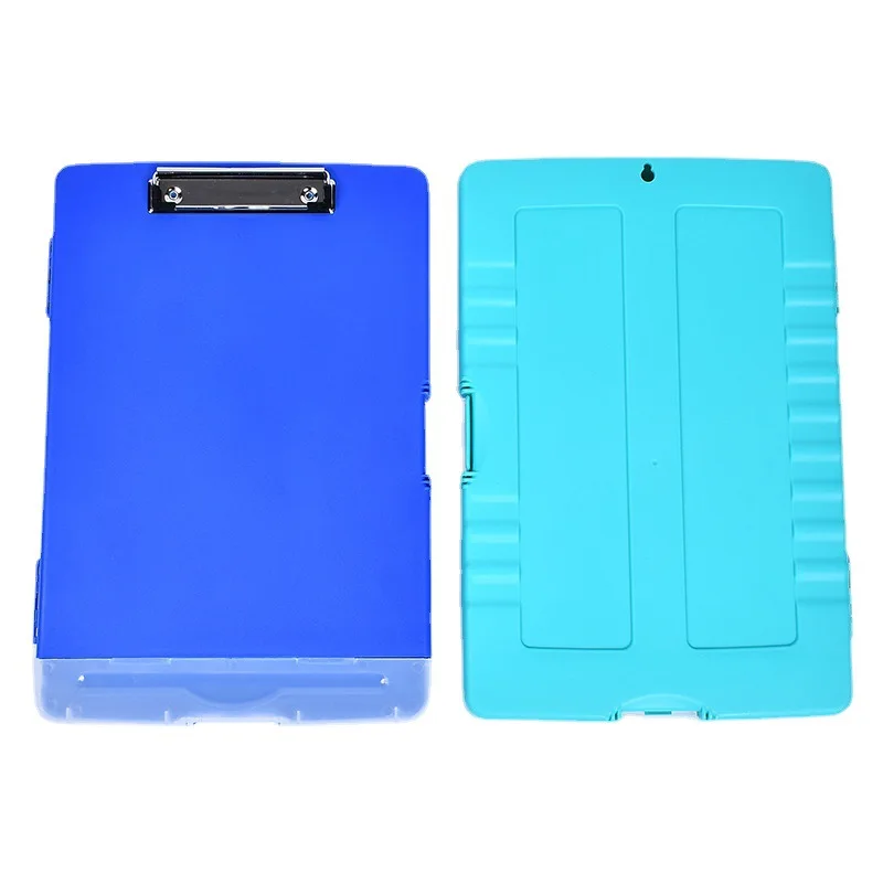 Plastic Storage Clipboard A4 Waterproof Portable Foldable File Box Document File Folders Clipboard Writing Pad Office Supplies