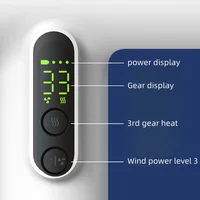 Portable Wireless Hair Dryer USB Charging Display Screen Hair Dryers for Dormitory/Travel Strong Wind Low Noise 3 Gears 2