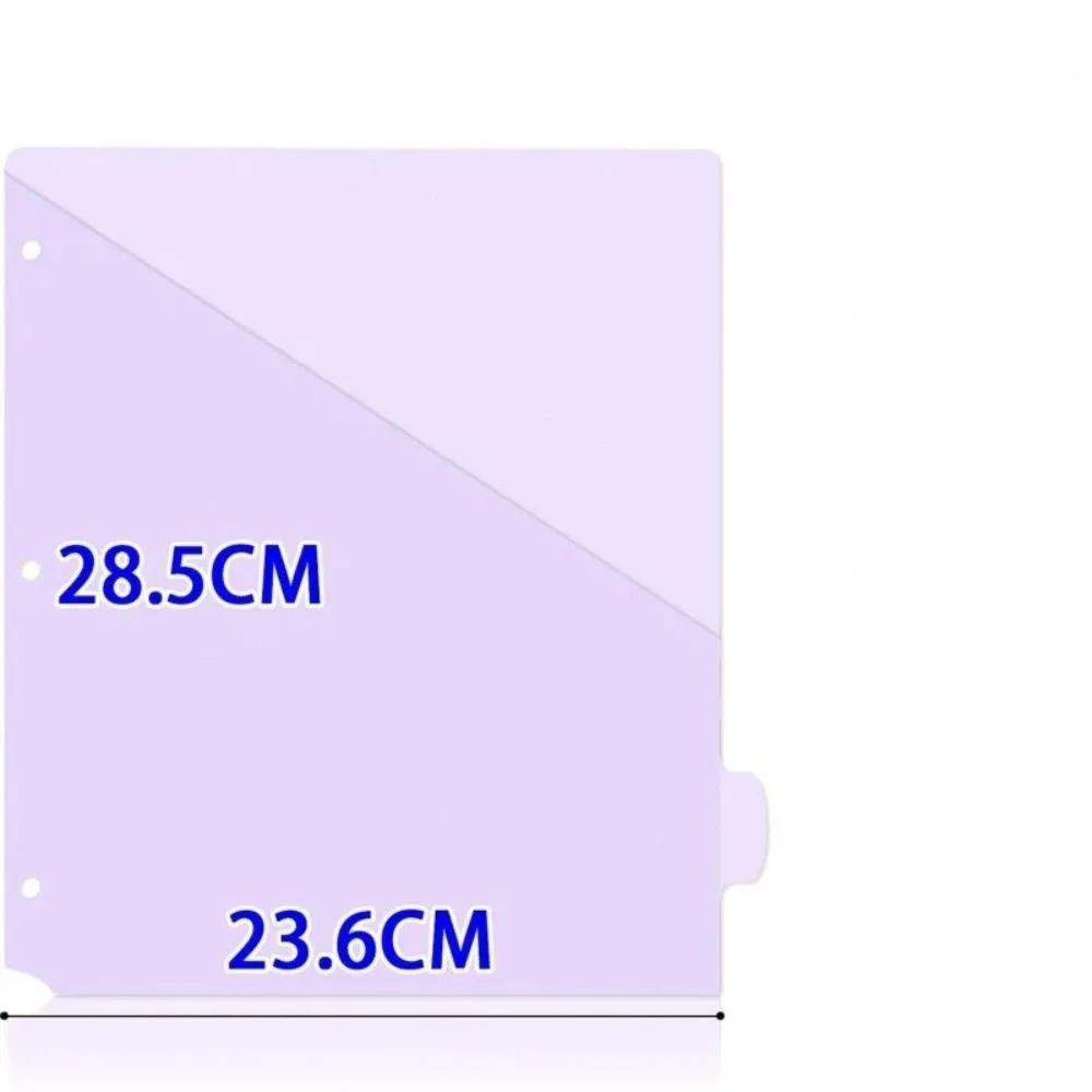 8개 A4 파스텔 바인더 디바이더 3링 바인더 8탭 디바이더 플라스틱 파일 폴더 싱글 포켓 싱글 포켓 디바이더 학교용