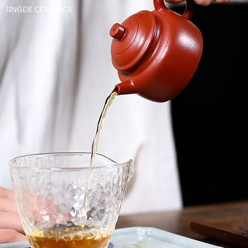90ml Famous Yixing Purple Clay Teapot Raw Ore Dahongpao Filter Tea Pot Home Zisha Beauty Kettle Chinese Customized Tea Set