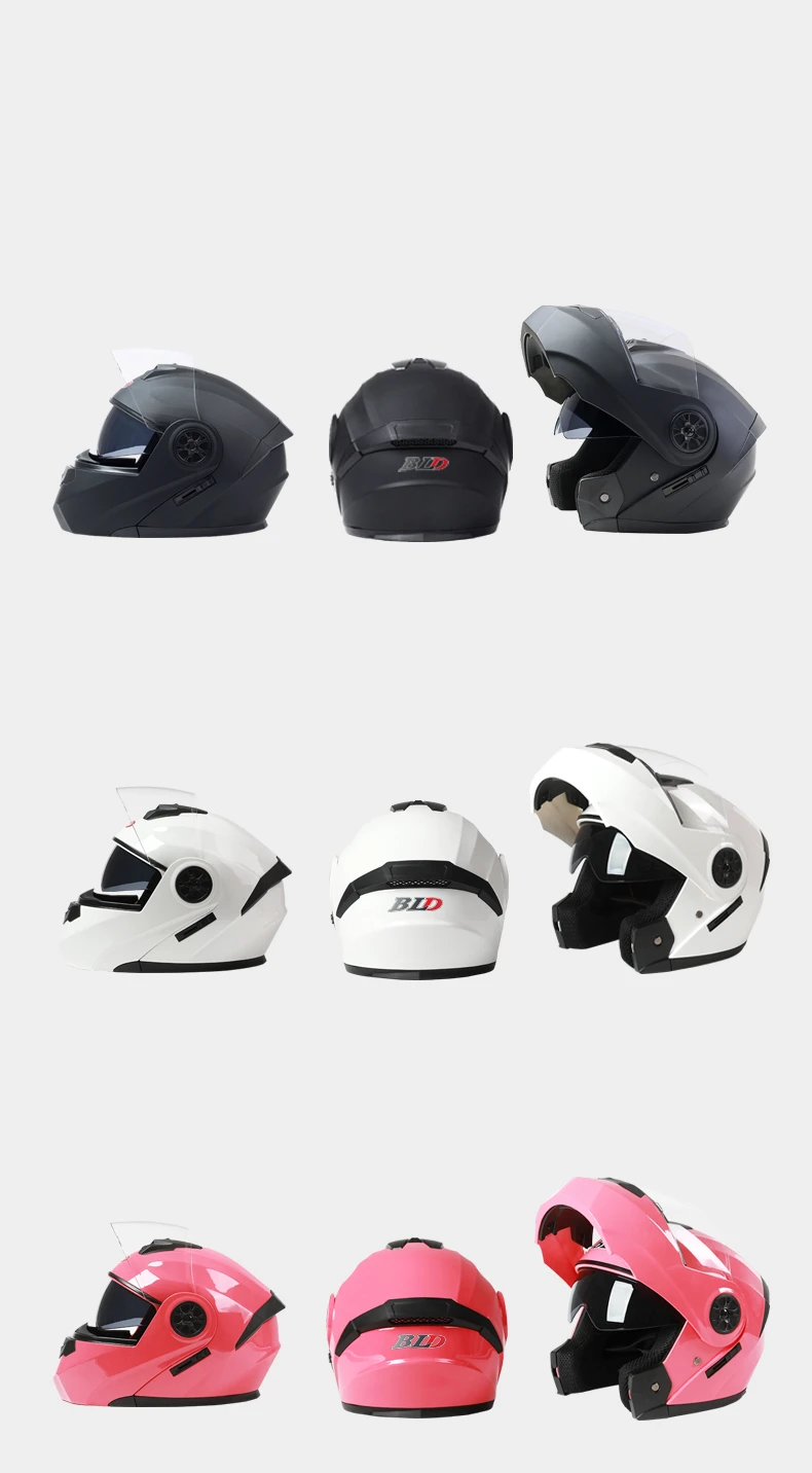 Personal isierte Doppel linsen Klapp helme Motocross Racing modulare Cascos Para Moto Männer Frauen Mode Voll gesicht Motorrad Helm – Detail 14