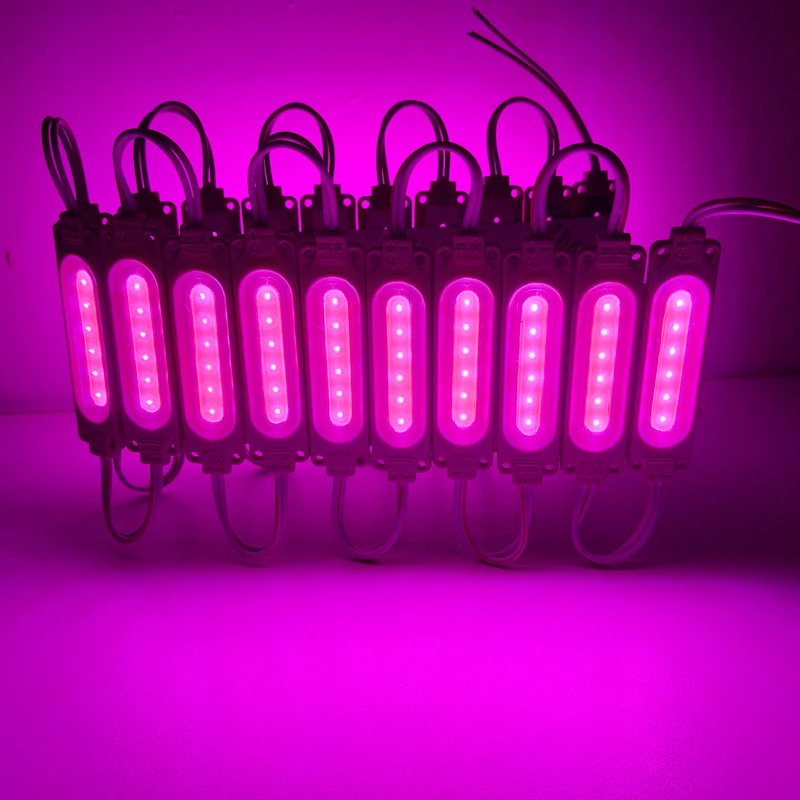 20PCS COB SMD 6LEDs LED Module Waterproof Light Advertising lamp DC 12V pink high lumen led modules