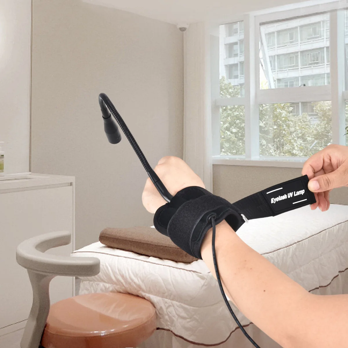 New 5V USB UV Eyelash Glue Quick Drying Lamp Beauty Nail and Eyelash Quick Cure Machine Portable Wrist UV Cure Lamp