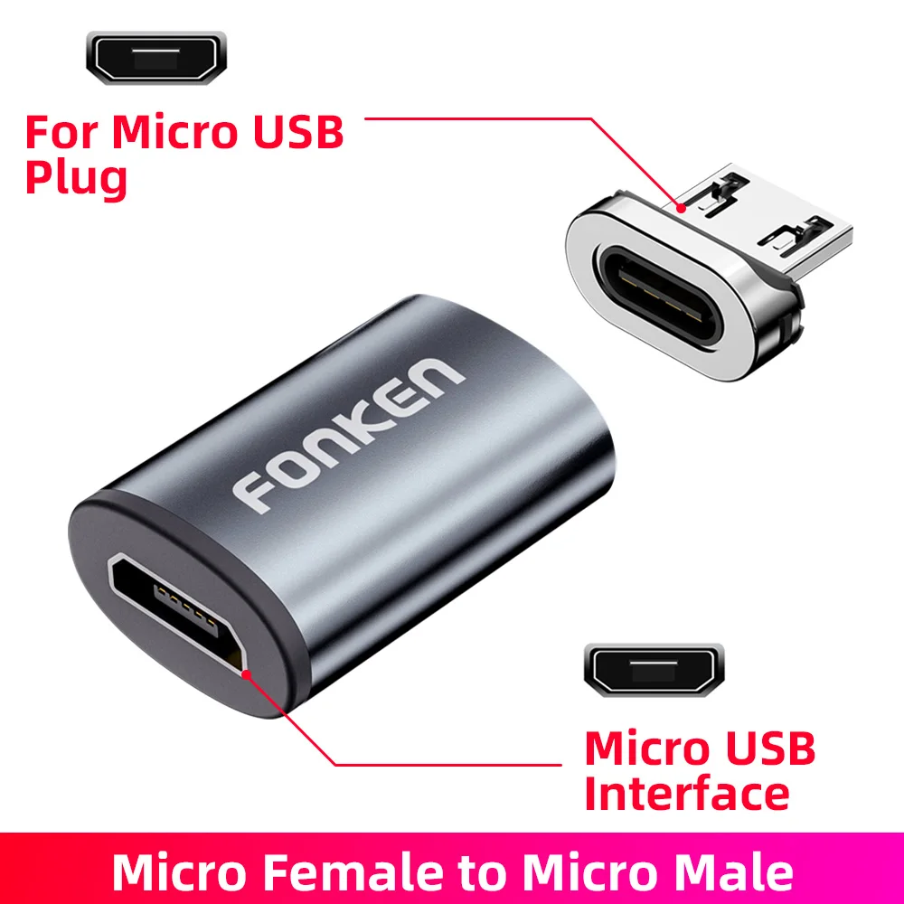 ตัวเลือกสินค้า สายชาร์จแม่เหล็ก Micro USB & Type C 3 in 1 สำหรับ Huawei Samsung